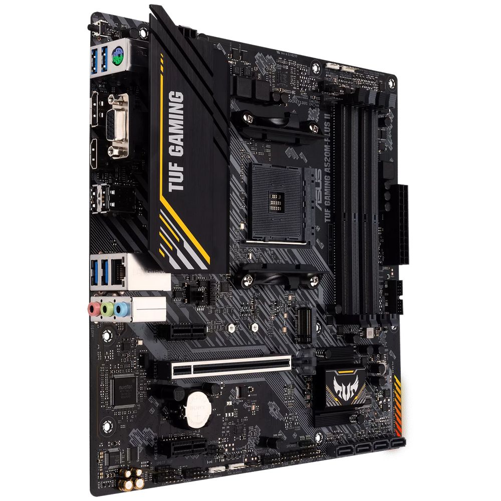 Материнская плата ASUS TUF GAMING A520M-PLUS II A520, AM4, 4*DDR4, 1*PCIEx16, 2*PCIEx1, 1*M.2, 5*USB3.2Gen1, 4*USB2.0, 4*SATA3.0, 1G, VGA, DP, HDMI, M-ATX, RTL — изображение 3