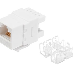 Модуль коммутационный типа Keystone, UTP, Кат.5e, 180°, цвет белый