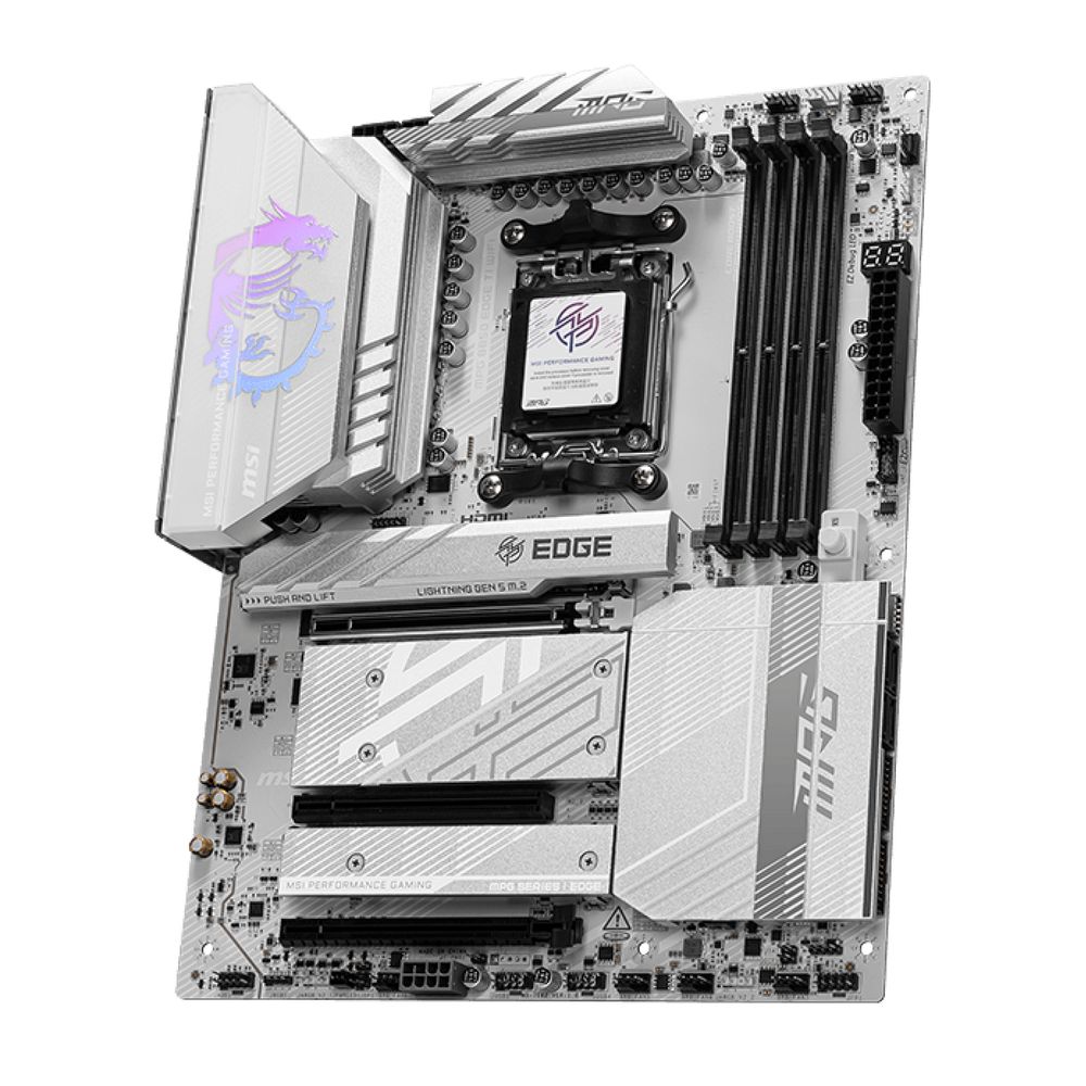 Материнская плата MSI MPG B850 EDGE TI WIFI B850, AM5, 4*DDR5, 3*PCIEx16, 4*M.2, 3*TypeC, 2*USB3.2Gen2, 1*USB3.2Gen1, 4*USB2.0, 4*SATA3.0, 5G, HDMI, ATX, RTL — изображение 4