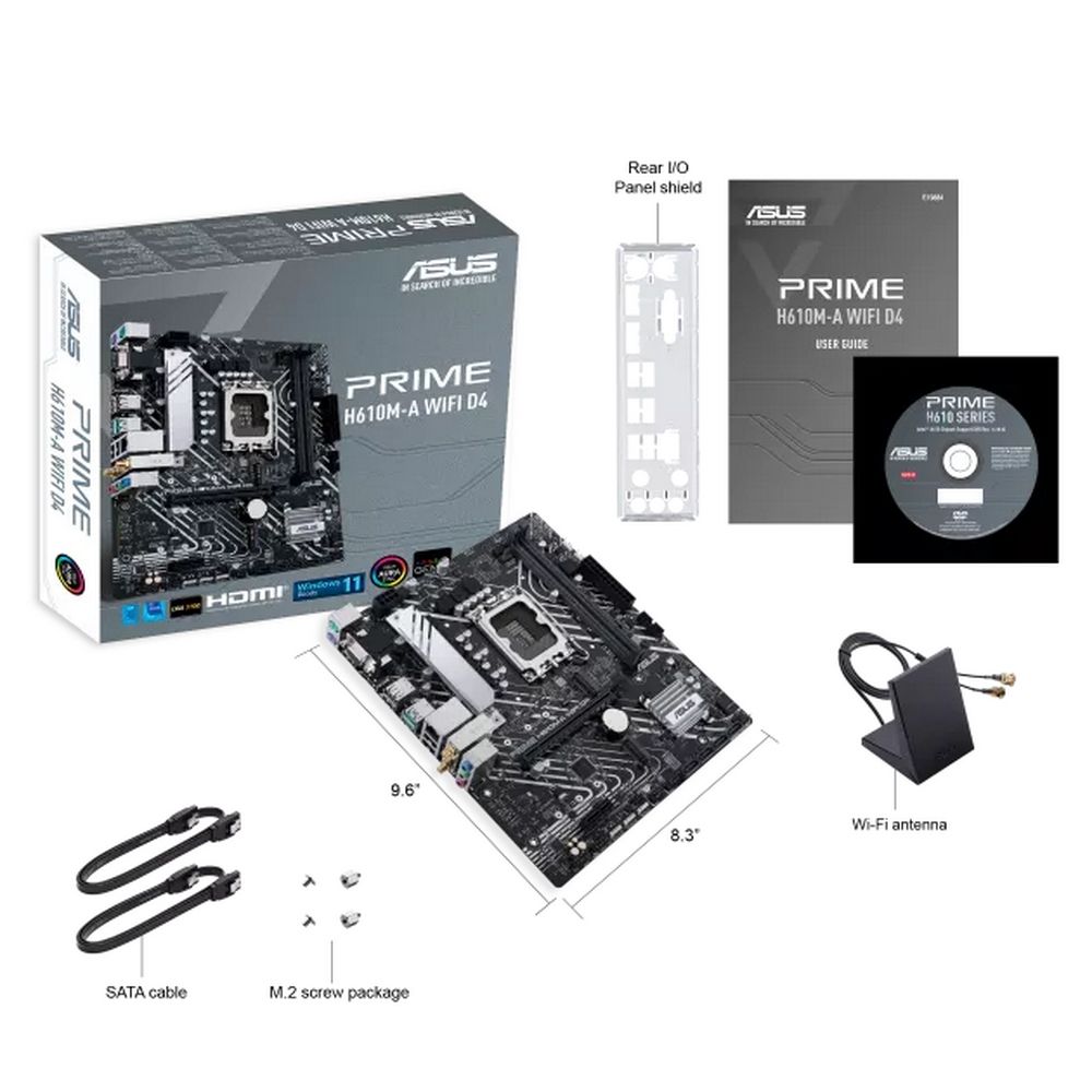 Материнская плата ASUS PRIME H610M-A WIFI D4 LGA1700 mATX 2xDDR4 PCIEx16 PCIEx1 2xM.2 DP HDMI VGA GLAN Wi-Fi 5 — изображение 5
