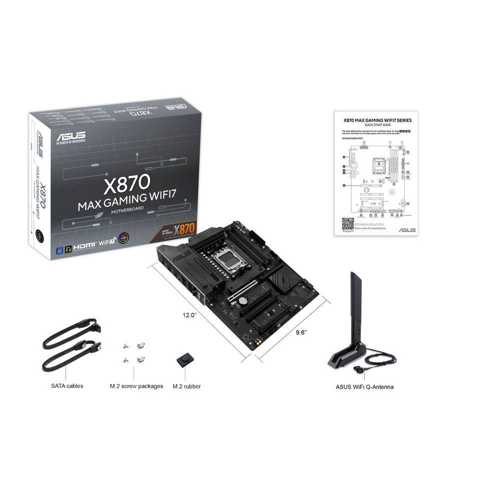 Материнская плата ASUS X870 MAX GAMING WIFI7 AM5 ATX 4xDDR5 4хPCIEx16 PCIEx1 4xM.2 2xUSB-C HDMI 2.5GLAN Wi-Fi 7 — изображение 10