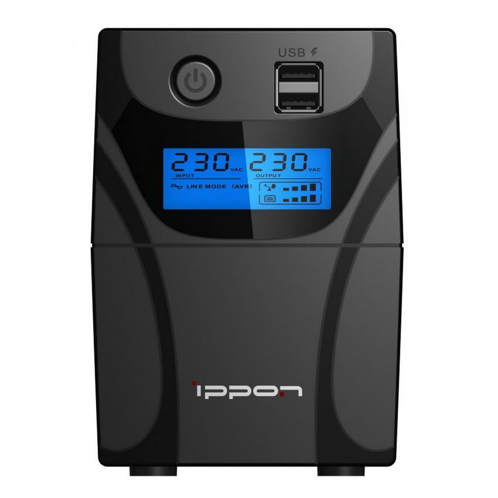 1030300 — Источник бесперебойного питания Ippon Back Power Pro II 600 Line-interactive 360W/600VA (805014) — изображение 3