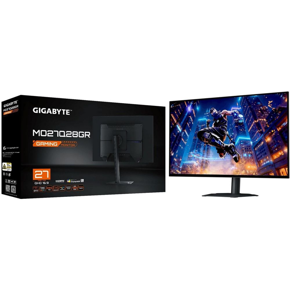 Монитор 26.5" Gigabyte MO27Q28GR EK Black (WOLED, 2560 x 1440, 280Hz, 10bit (1.07B), 0,03ms, 335cd/m (1500cd/m пиковая), 1.5M:1, 2xHDMI-2.1, DP-1.4, 3xUSB3.2, USB Type-C (18W), Pivot) — изображение 8