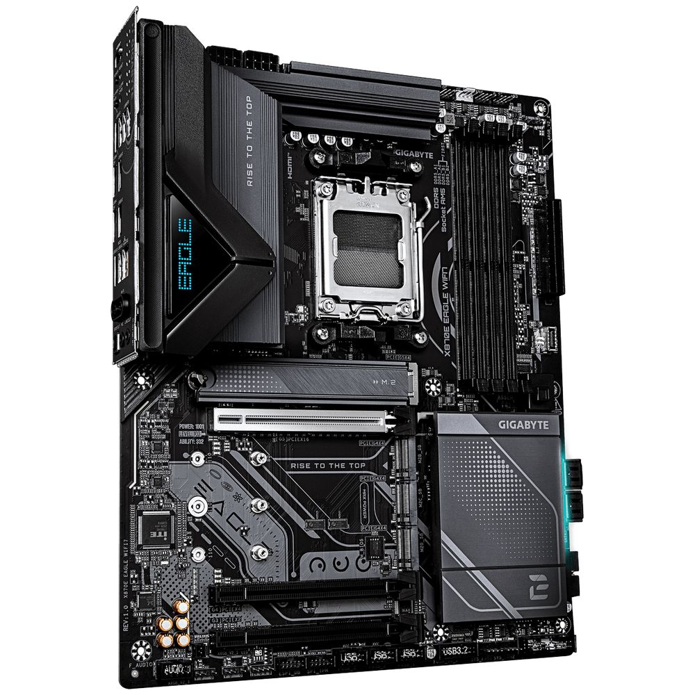 Материнская плата Gigabyte X870E EAGLE WIFI7 X870, AM5, 4xDDR5, 3*PCI-Ex16, 4*M.2, 1*TypeC, 2*USB3.2Gen2, 8*USB3.2Gen1, 8*USB2.0, 4*SATA3.0, 5G, 2*Type-C(DP), HDMI, ATX, RTL — изображение 3