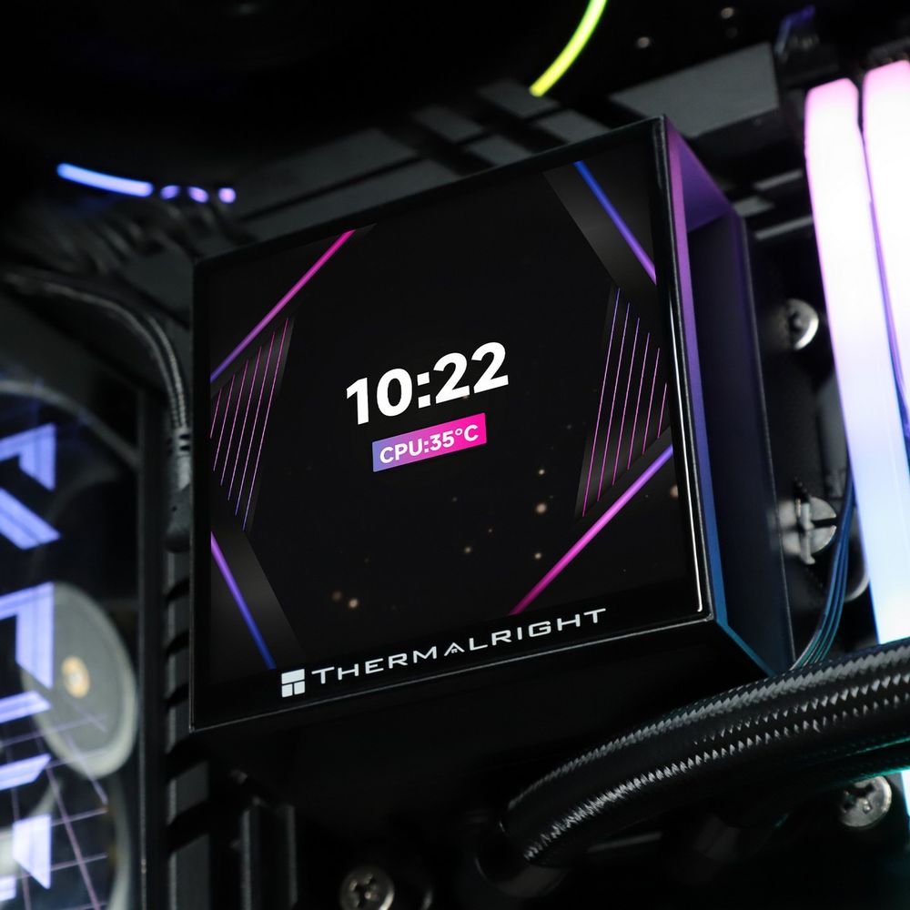 Жидкостная система охлаждения Thermalright Cooler Hyper Vision 360 Argb Black/ Display/ all Intel/AMD — изображение 12