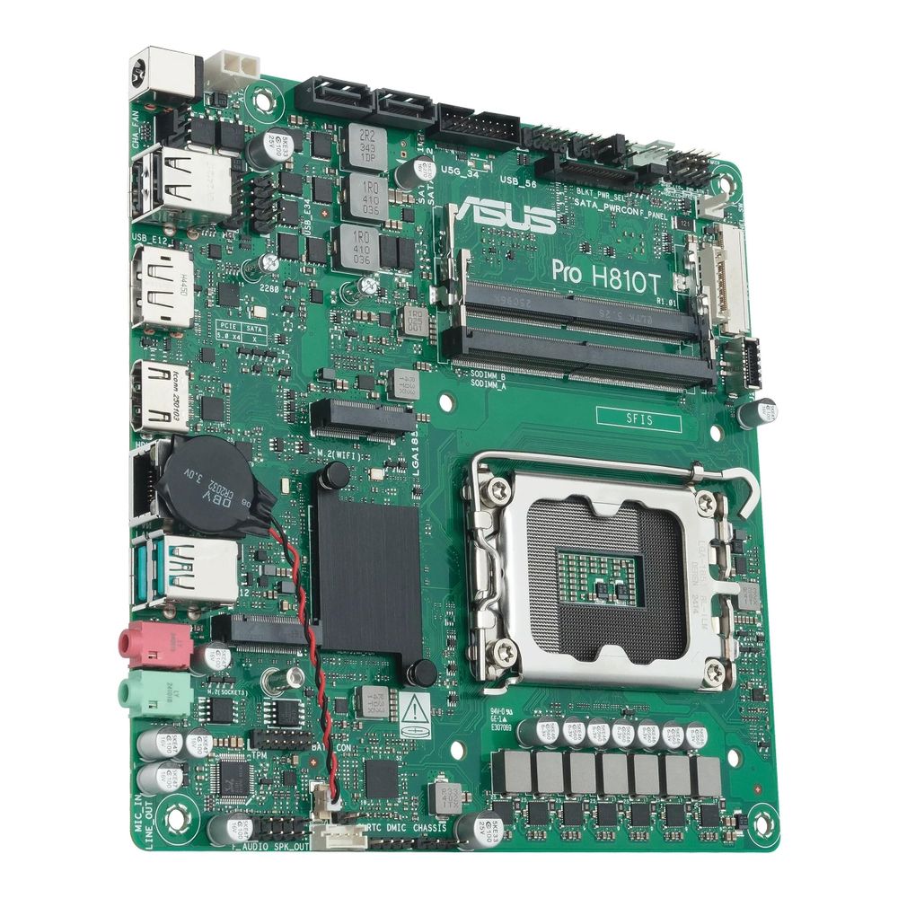 Материнская плата ASUS PRO H810T-CSM LGA1851 mini-ITX 2xDDR5 M.2 DP HDMI GLAN — изображение 4