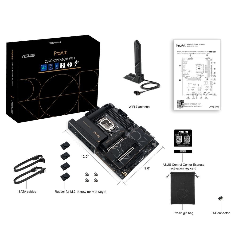 Материнская плата ASUS PROART Z890-CREATOR WIFI LGA1851 ATX 4xDDR5 3xPCIEx16 5xM.2 3хThunderbolt DP HDMI 2.5GLAN 10GLAN Wi-Fi 7 — изображение 9