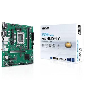Материнская плата ASUS PRO H810M-C-CSM LGA1851 mATX 2xDDR5 PCIEx16 2xPCIEx1 2xM.2 USB-C DP HDMI DVI VGA GLAN