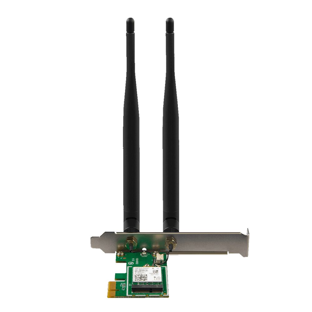 Адаптер беспроводной связи (Wi-Fi) Tenda E30 Сетевой PCIe адаптер AX3000 Wi-Fi 6 2,4/5 ГГц, до 2,98 Гбит/с, 2x5dBi внешние антенны — изображение 2