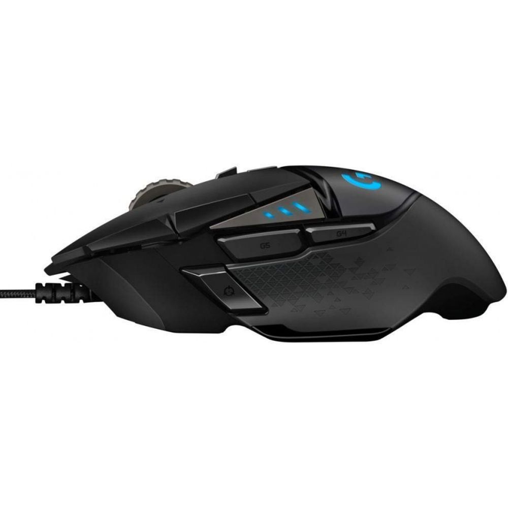Мышь игровая Logitech Bad Pack G502 Hero16K черная, оптическая (Hero25K) , 100-25600dpi, 1мс, USB 2.1м, 11 кнопок (2 механика), RGB подсветка, утяжелители, под правую руку — изображение 4