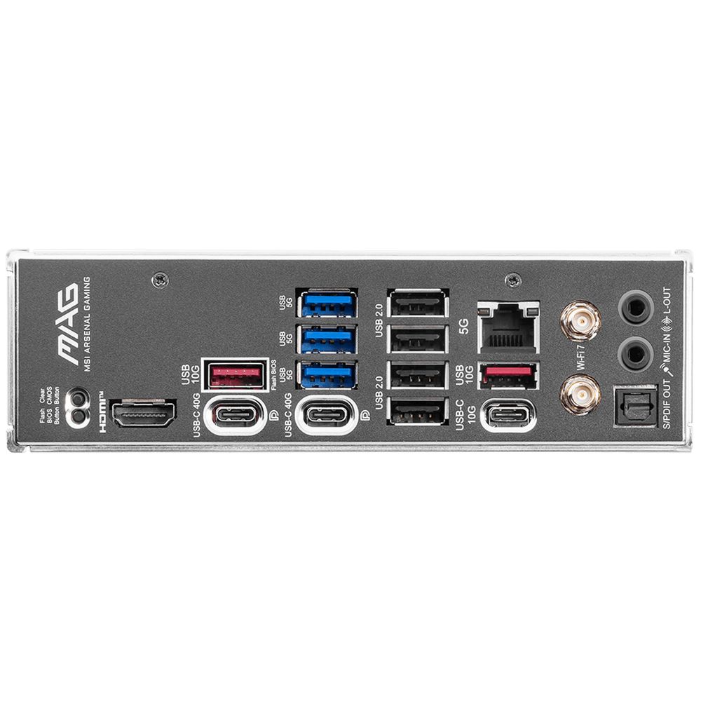 Материнская плата MSI MAG X870E TOMAHAWK WIFI X870E, AM5, 4*DDR5, 3*PCIEx16, 4*M.2, 4*TypeC, 2*USB3.2Gen2, 7*USB3.2Gen1, 8*USB2.0, 4*SATA3.0, 5G, Type-C(DP), HDMI, ATX, RTL — изображение 5
