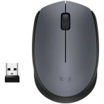 Мышь беспроводная Logitech M170 Gray |910-004646| серая с черным, оптическая, 1000dpi, 2.4 GHz, USB-ресивер