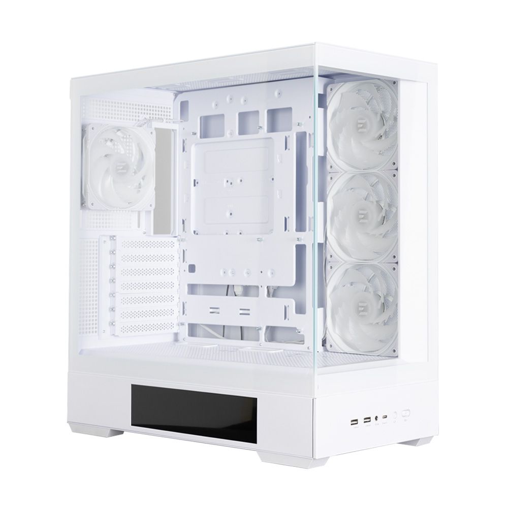Корпус для ПК Zalman P40 DS White ATX Mid Tower PC Case, 120mm ARGB Fanx4 — изображение 6