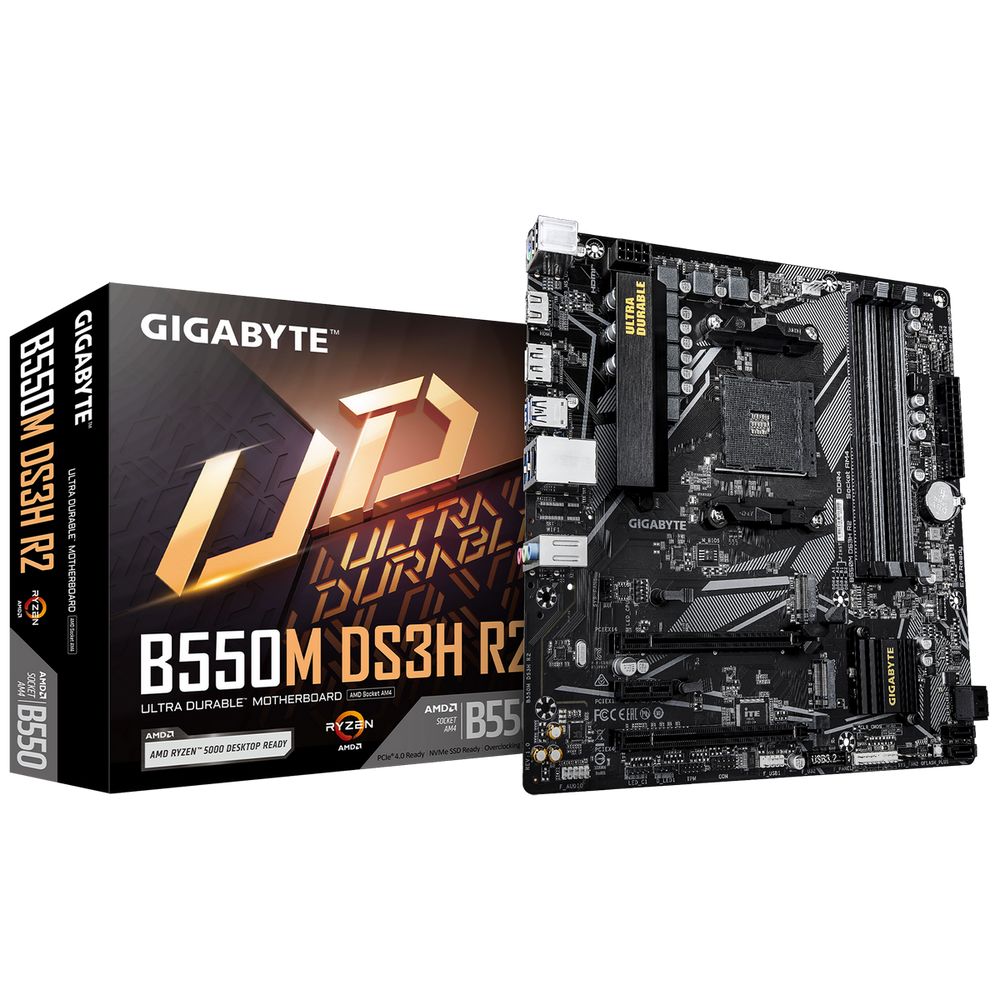 Материнская плата Gigabyte B550M DS3H R2, RTL