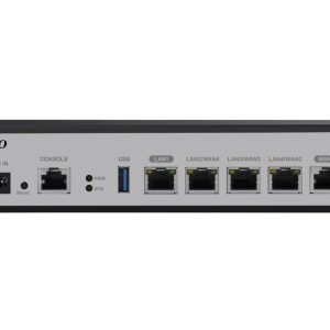 Контроллер точек доступа Wi-Fi, 1x1000Base-T WAN, 1x1000Base-T LAN, 3x1000Base-T WAN/LAN, 1xUSB 3.0, консольный порт RJ-45, комплект для установки в 19" стойку