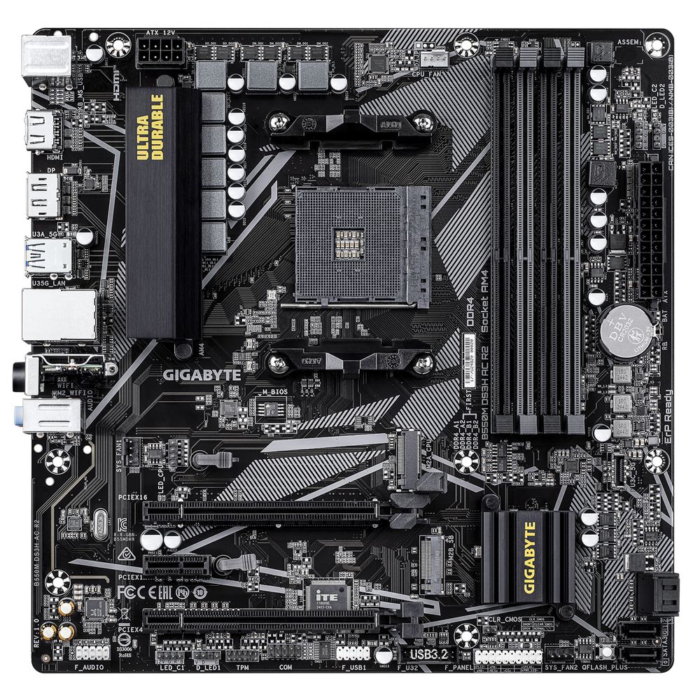 Материнская плата Gigabyte B550M DS3H AC R2, RTL — изображение 3