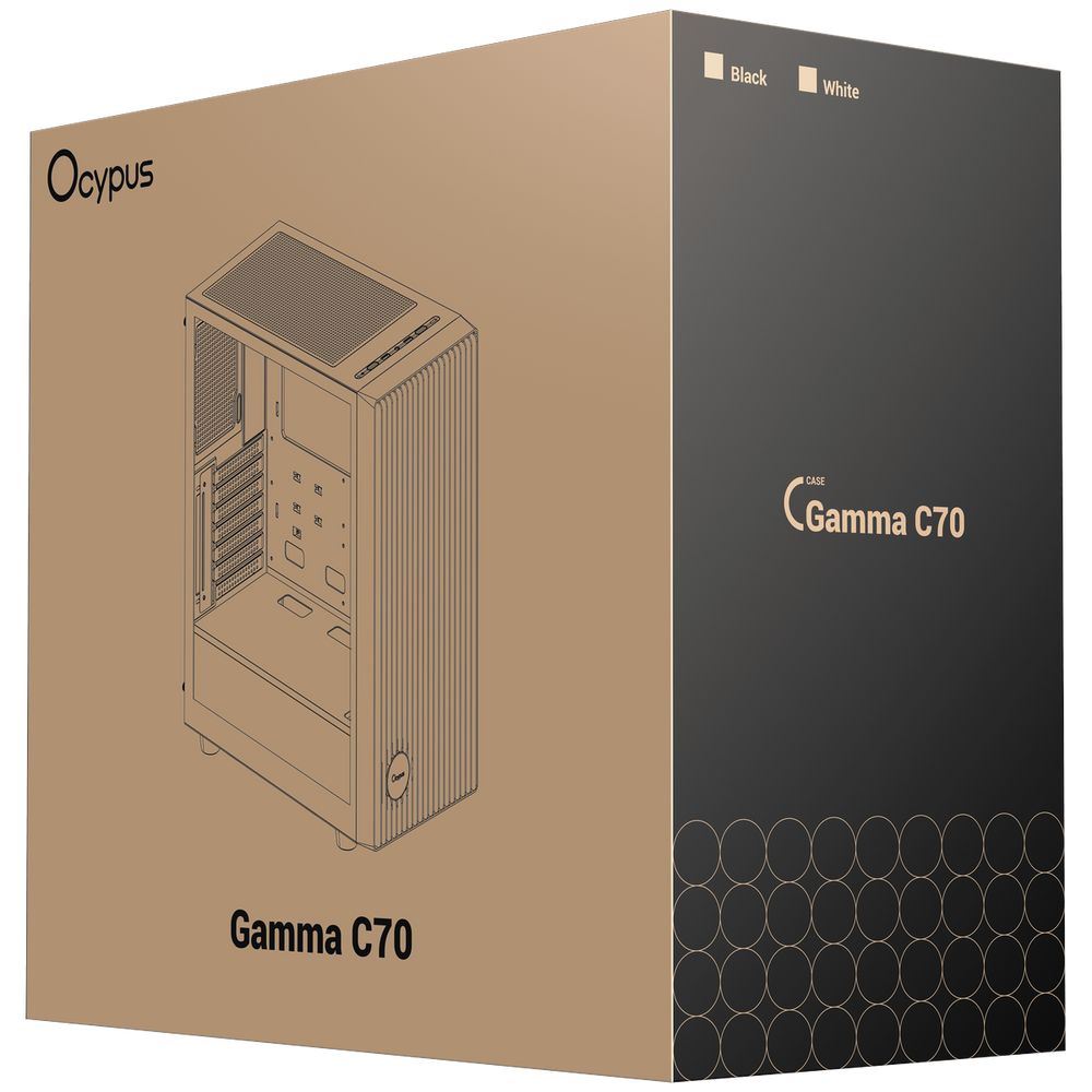 Корпус для ПК Ocypus Gamma-C70-BKG000XX-GL Case Gamma C70 BK ATX / win / black / no PSU / Tempered Glass — изображение 11