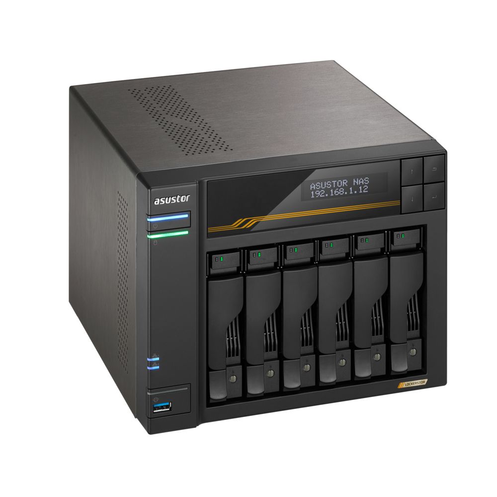 Платформа СХД ASUSTOR AS6806T 6 Bay (Max.18) 4xM.2 2x5GLAN 2x10GLAN 16GB (Max.64GB) DDR5 2xUSB-C 3xUSB — изображение 5