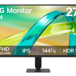 Монитор LG 27" 27U411B-B, 16:9, IPS, FHD, 1/5ms, 250cd, 144Hz, VGA, HDMI