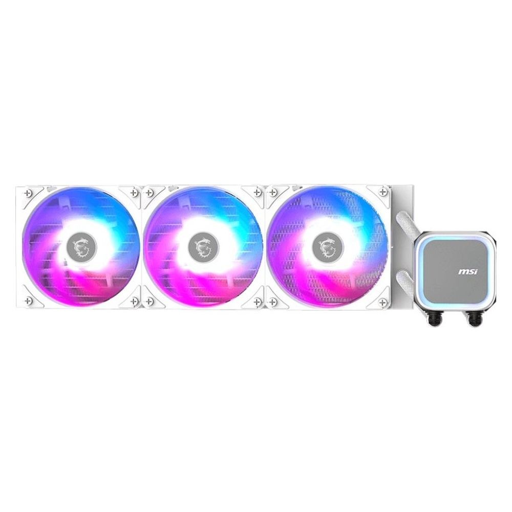 Жидкостная система охлаждения MSI MAG CORELIQUID A13 360 White 3 x ARGB Gen2 Fan, ARGB Gen2 Block, Color Box, LGA1700, 1851, AM5 — изображение 4